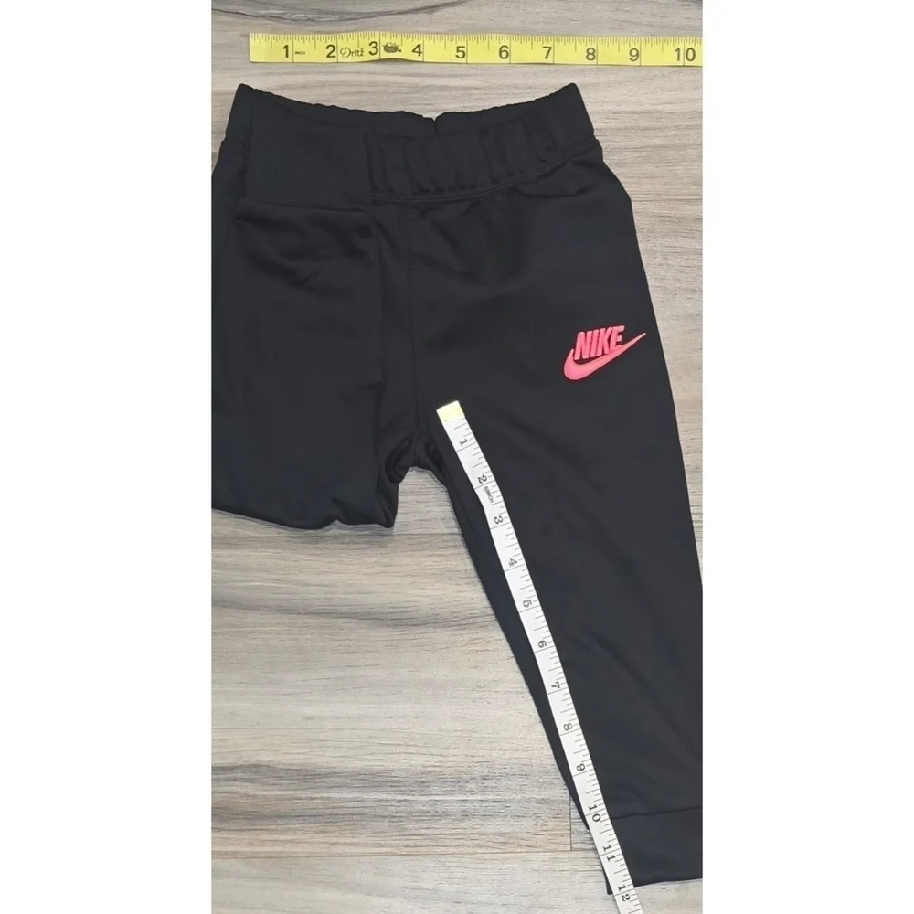Nike Black Joggers with Pink Logo Size 18 Months